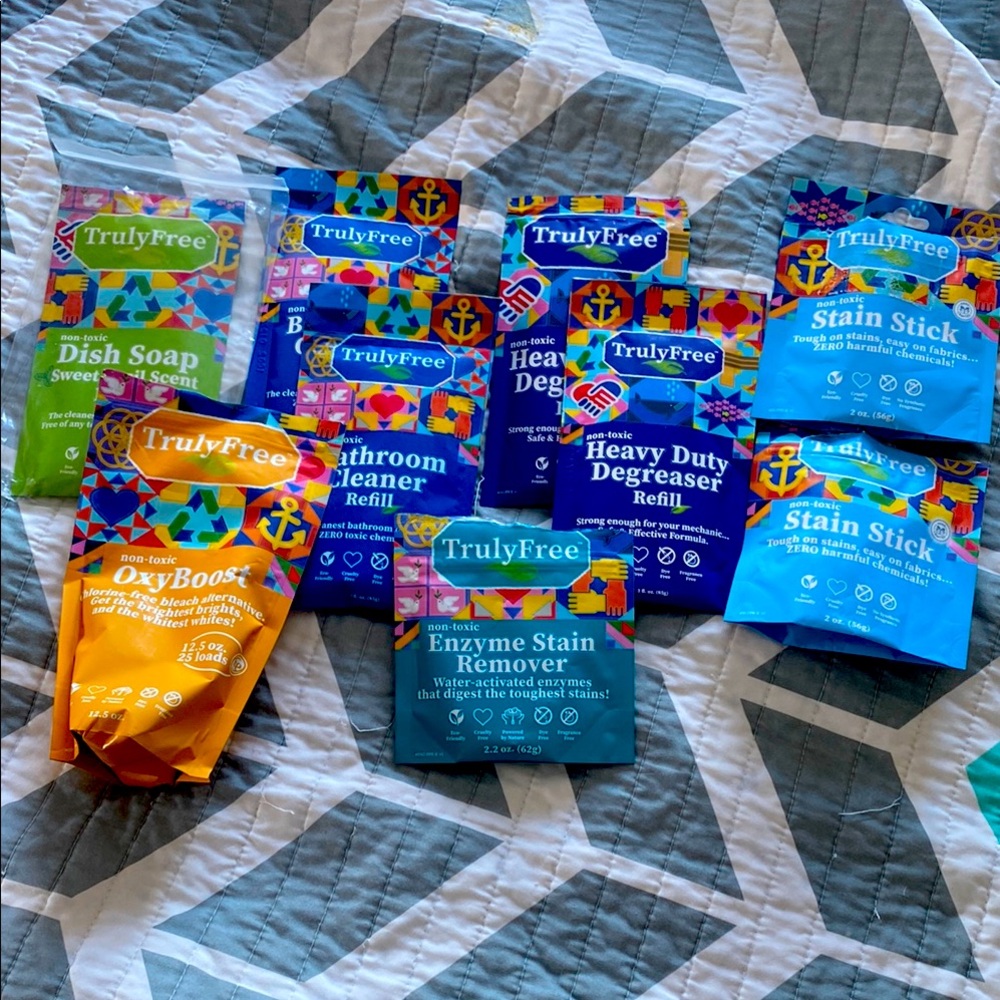 Truly Free cleaning products